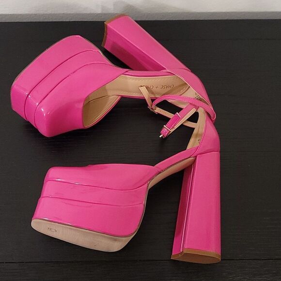 BRAND NEW CHASE +CHLOE WOLFE BLOCK  HIGH HEEL PLATFORM PUMP R2 - Picture 5 of 16
